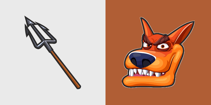 Cute Cursor Tiny Tiger & Trident Pack