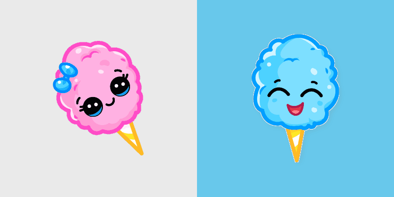 Cute Cursor Pack - Kawaii Smiling Cotton Candy