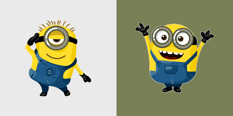 Custom Cursor Pack: Minions Stuart and Bob