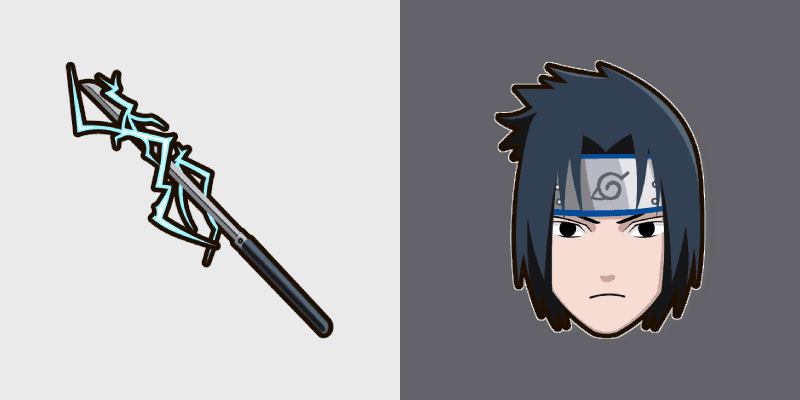 Custom Cute Ninja Chidori Katana Cursor Pack