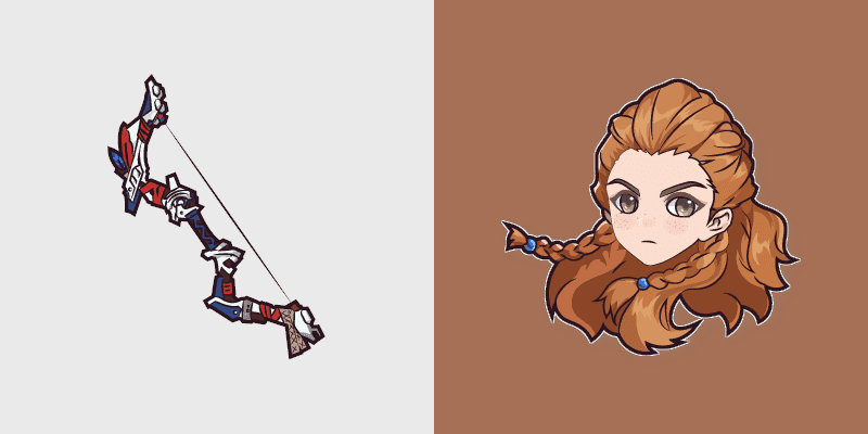 Genshin Impact Custom Cursor with Aloy and Predator Bow