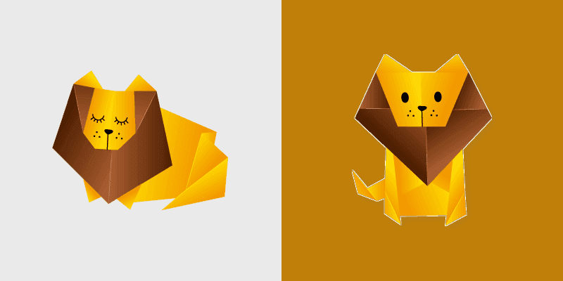 Origami Lion