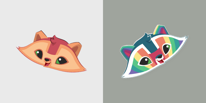 Rainbow Raccoon