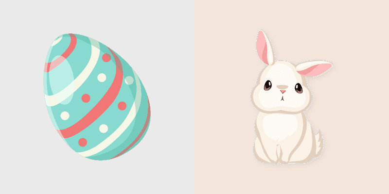 Easter Egg and Bunny