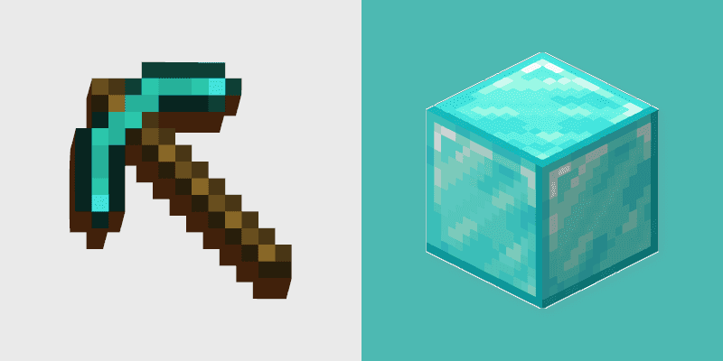 Diamond Pickaxe Block