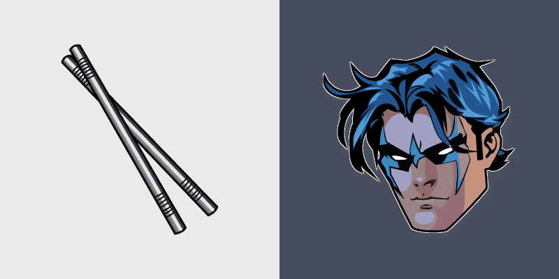 Nightwing & Escrima Sticks Custom Cursor Pack