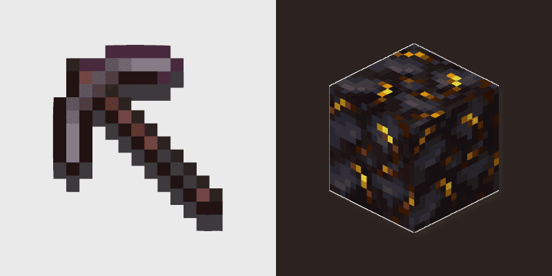 Gilded Blackstone Pickaxe