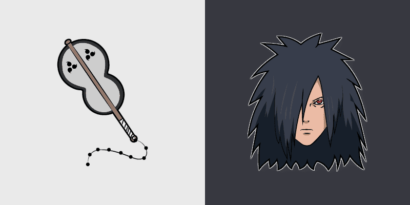 Naruto Custom Cursor Madara Uchiha & Gunbai Pack