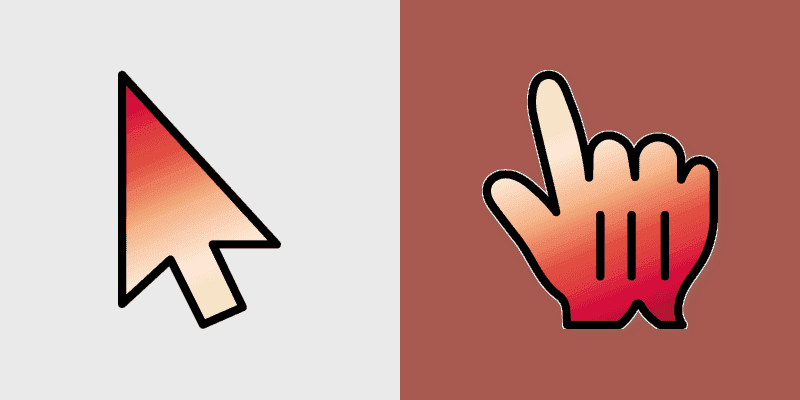 Radish Rose Gradient Cursor Pack