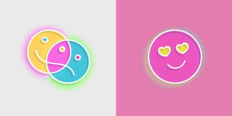 Cute Cursor Pack - Neon Emoji Adventure