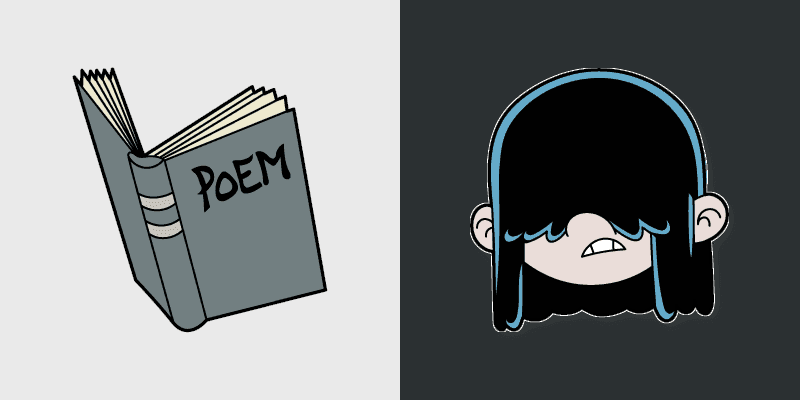 Custom Cursor Pack: The Loud House Lucy Loud & Book