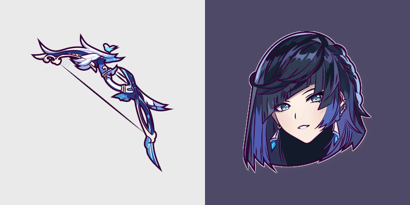 Custom Cursor Pack: Genshin Impact Yelan and Aqua Simulacra