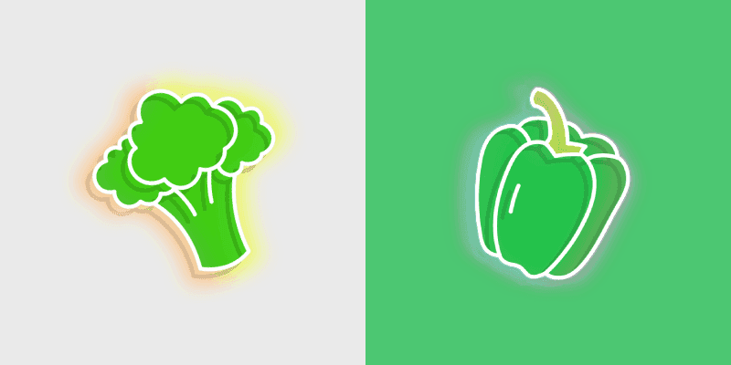 Neon Cursor Pack - Custom Green Veggie