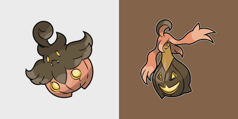 Pumpkaboo and Gourgeist