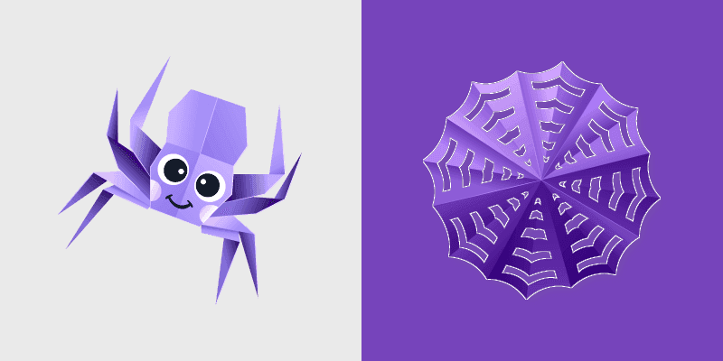 Origami Purple Spider
