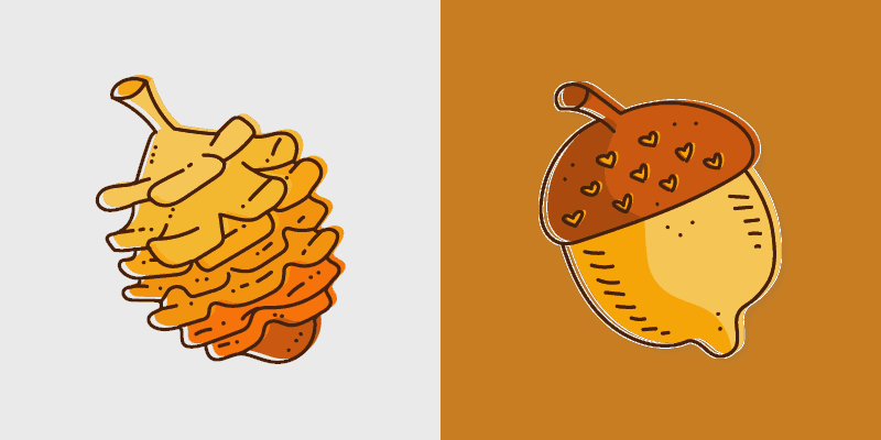 Autumn Cursor Pack - Conifer & Acorn