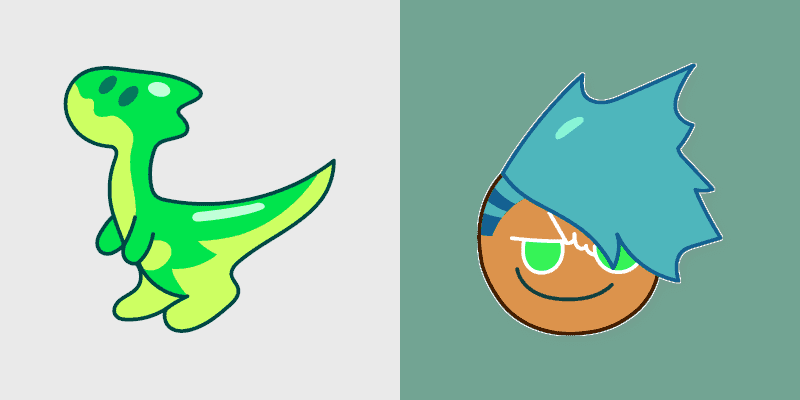 Dino-Sour Cookie Cursor Pack