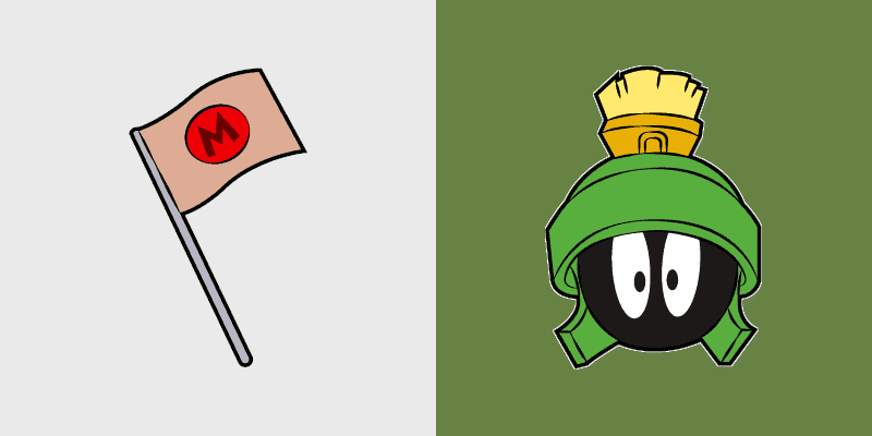 Custom Cursor Pack - Marvin the Martian & Flag