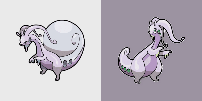 Goodra and Hisuian Goodra