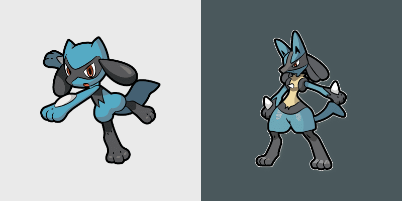 Riolu and Lucario