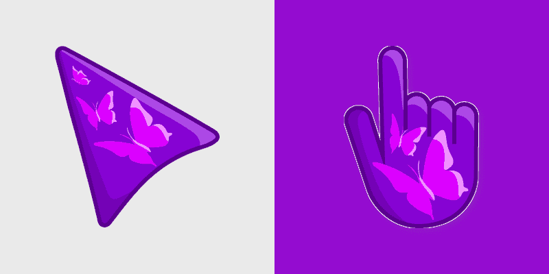 Purple Butterfly Custom Cursor Pack