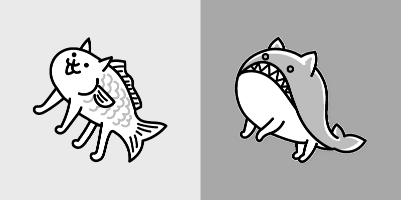 Custom Cursor Battle Cats Fish and Whale Pack