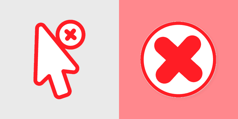 Cute Red Close Tab Prank Cursor Pack