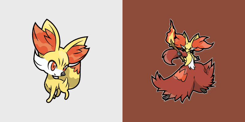 Fennekin and Delphox
