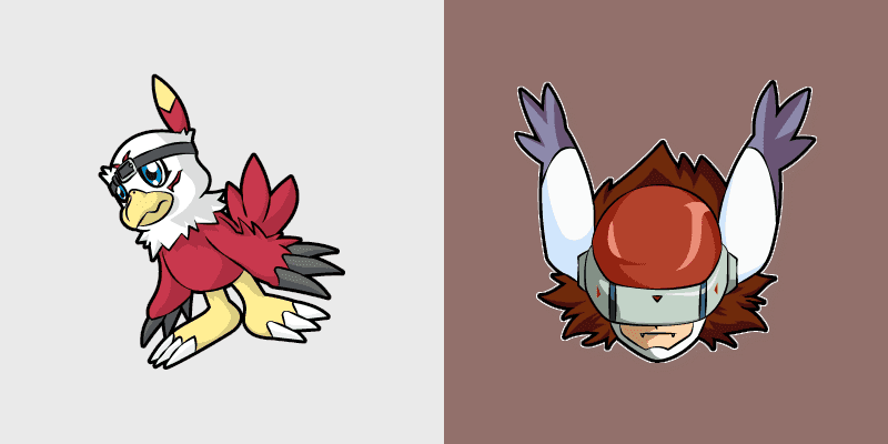 Custom Cursor Pack: Hawkmon & Silphymon