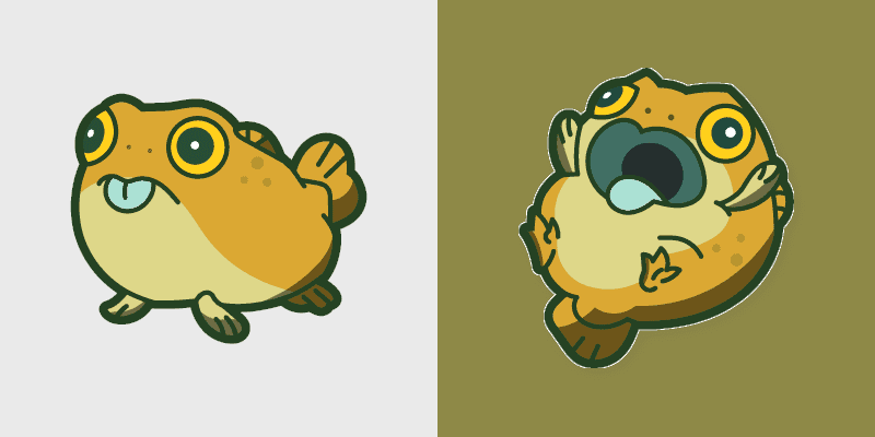 Cute Yellow Scorpionfish Cursor Pack