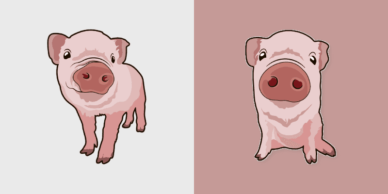 Cute Cursor Piglet Pack