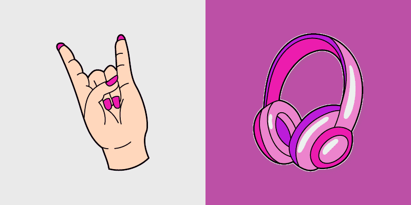 Rock Sign Headphones