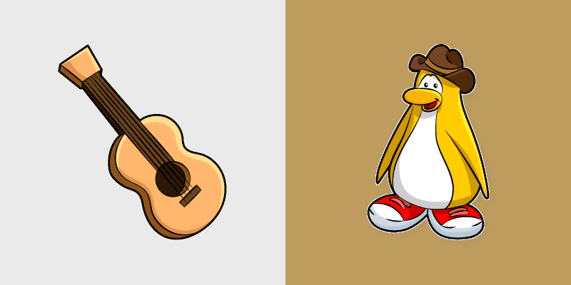 Club Penguin Franky and Guitar