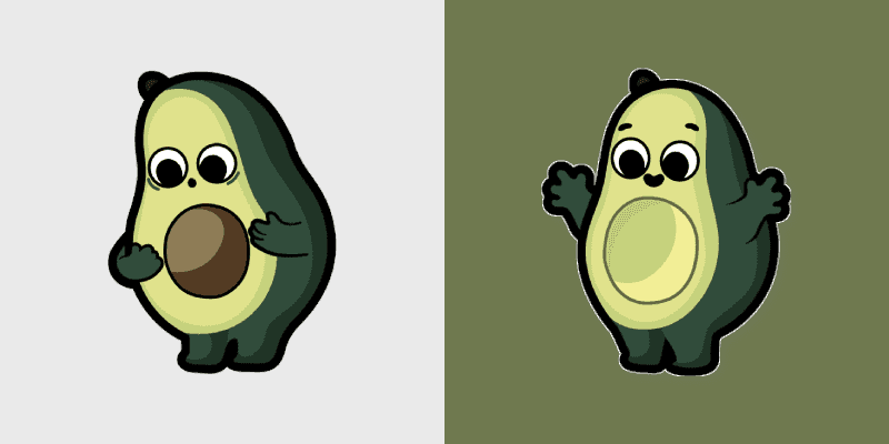 Kawaii Avocado Mouse Cursor Pack