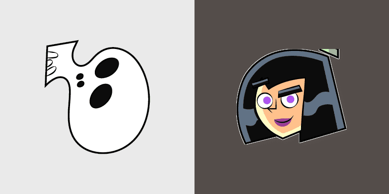 Danny Phantom Custom Cursor Pack - Sam Manson & Skull