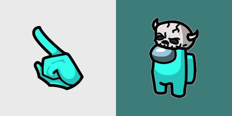 Teal Skull Hat Crewmate