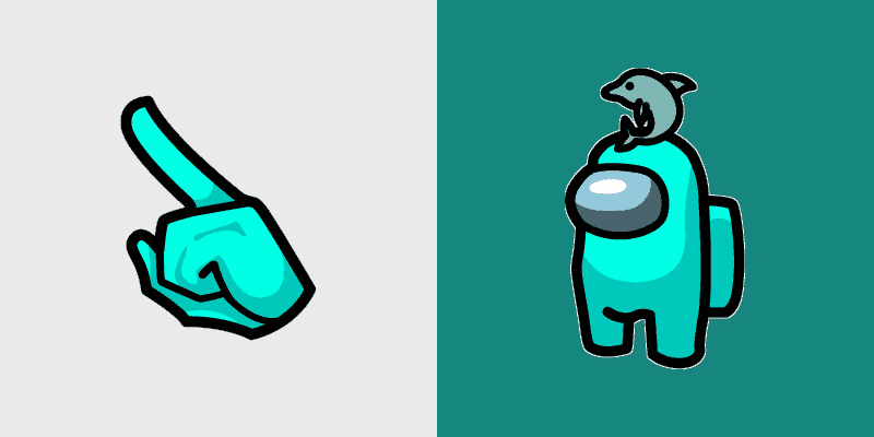 Teal Dolphin Hat Crewmate
