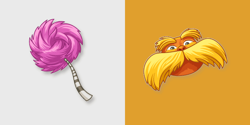 Custom Cursor Lorax & Truffula Tree Pack