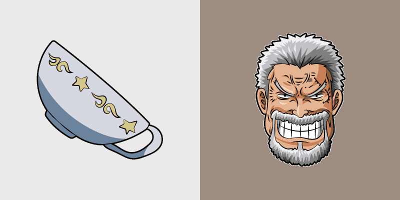 Monkey D. Garp and Cup