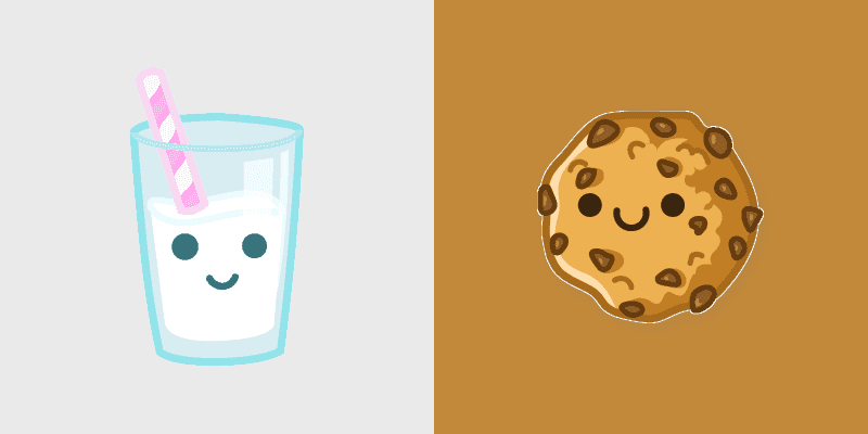 Charming Milk and Cookie