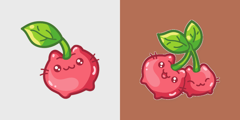 Cute Cherry Cat