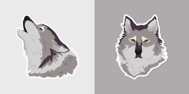 Custom Cute Wolf Cursor Pack