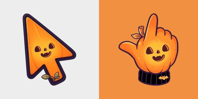 Jack-o Pumpkin Kawaii Cursor