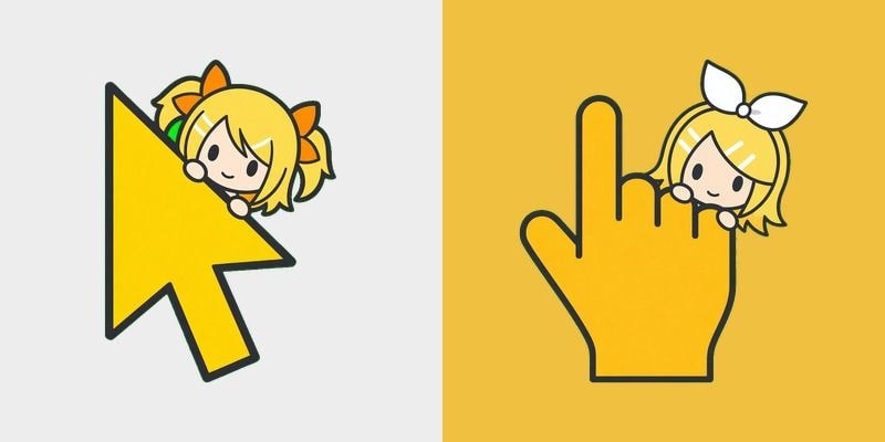 Kagamine Rin Peek Cursor