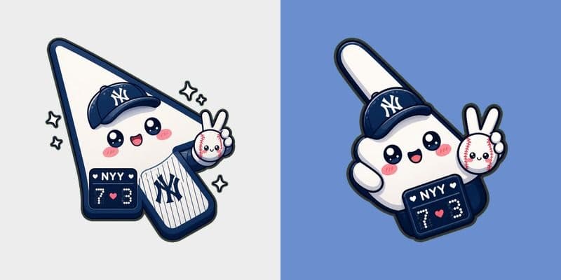 Kawaii NYY Score Peace Ball