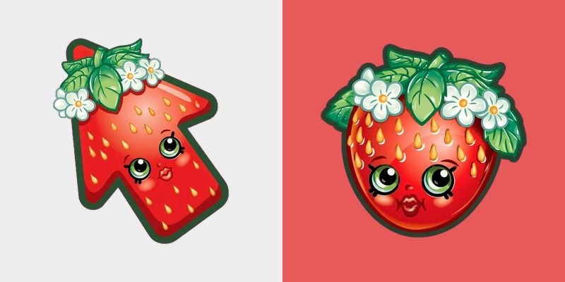 Kawaii Strawberry Kiss Cursor
