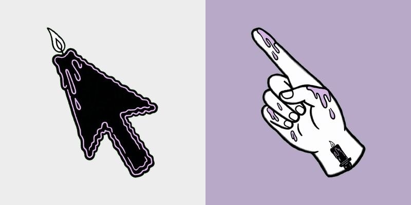 Lavender Candle Gothic Cursor
