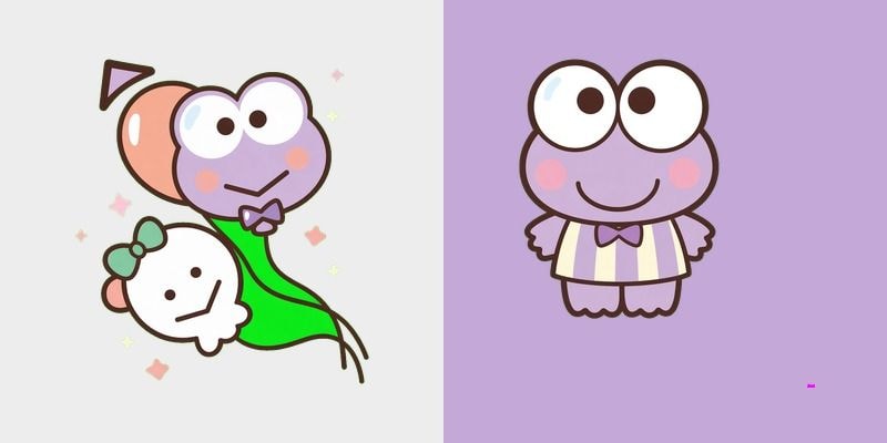 Lavender Keroppi Balloon Cluster