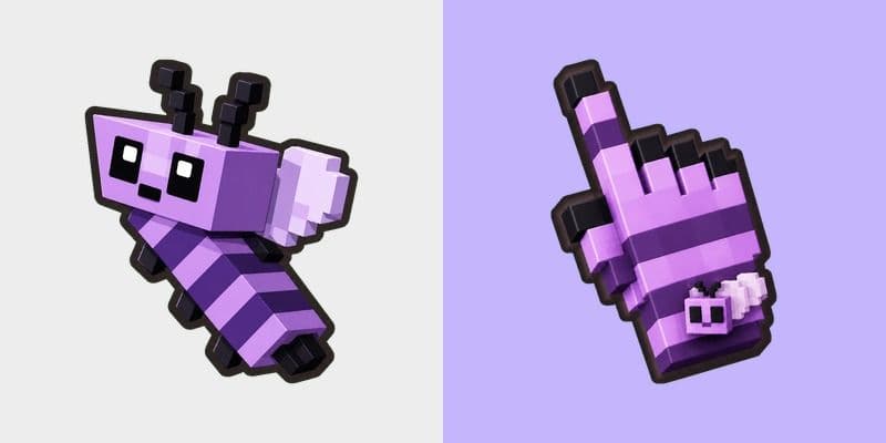 Lavender Voxel Bee