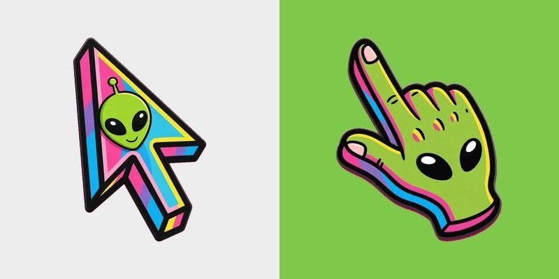 Lil Mayo Alien Neon Cursor cursor preview